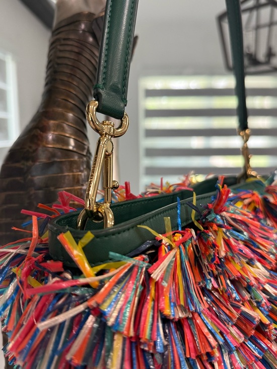 💥Dolce Gabbana 2013 “Sicilia” Runway Collection Bag multicolor raffia fringe💥 - Picture 3 of 14